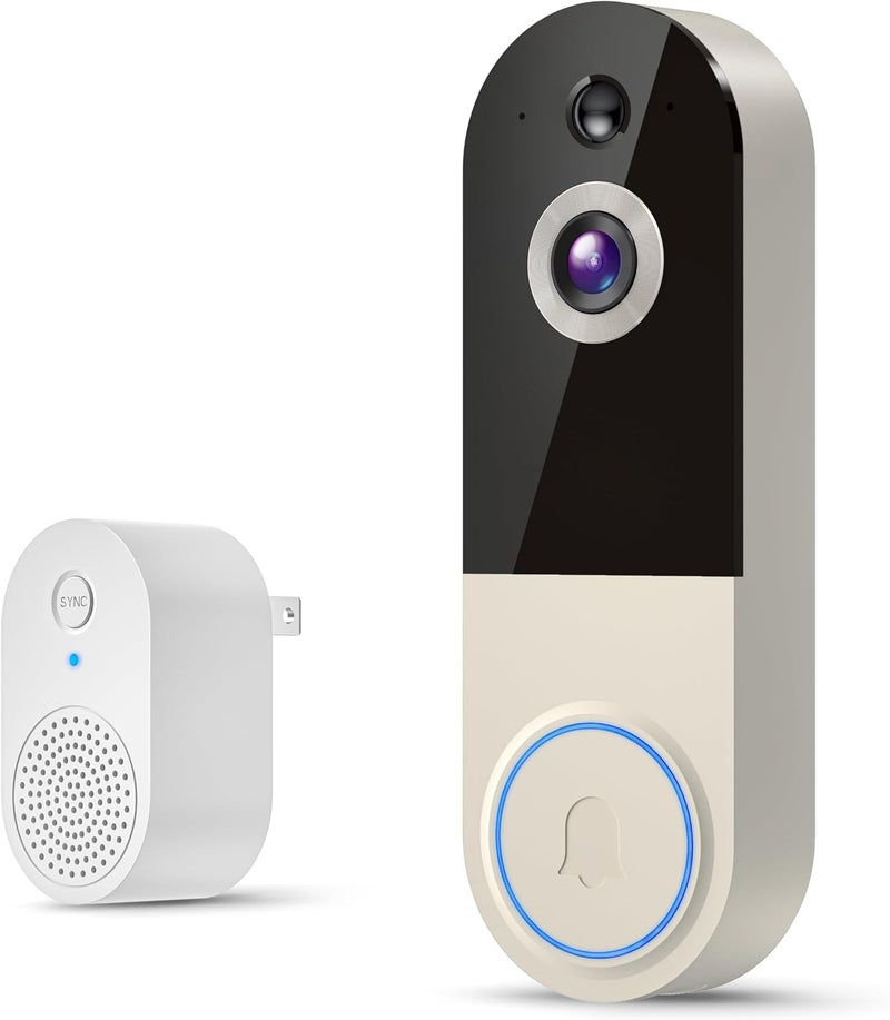 NariOrbi WiFi Video Doorbell Camera with Human Detection, Battery Powered, Night Vision, 2-Way Talk, 2.4G WiFi, Cloud Storage - Image 1